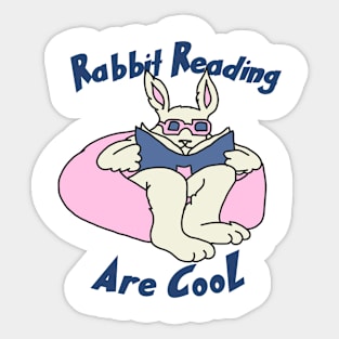 Rabbit Reading are cooL Sticker